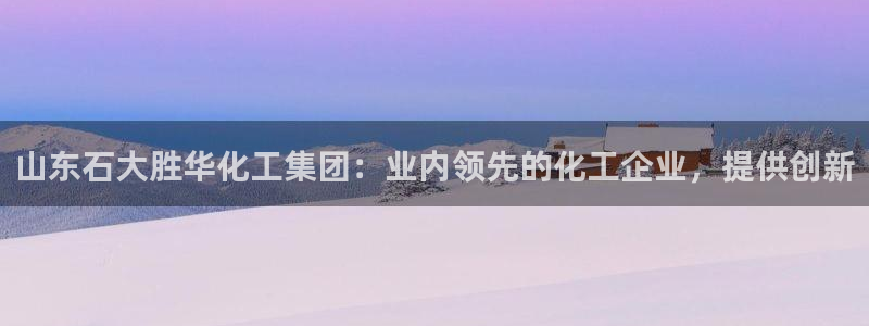球盟会网页版登陆：山东石大胜华化工集团：业内领先的化工企业，
