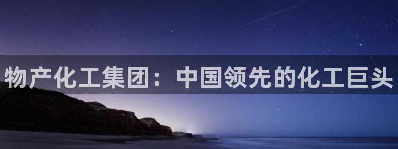 球盟会app：物产化工集团：中国领先的化工巨头