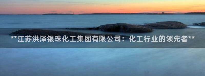 球盟会封号：**江苏洪泽银珠化工集团有限公司：化工行业的领先