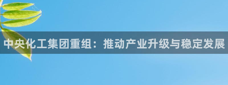球盟会官方登录平台：中央化工集团重组：推动产业升级与稳定发展
