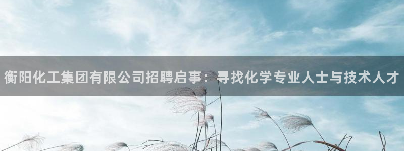 球盟会综合app下载：衡阳化工集团有限公司招聘启事：寻找化学